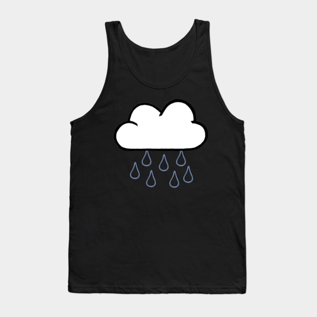 Rainy Cloud Design (Black) Tank Top by thcreations1